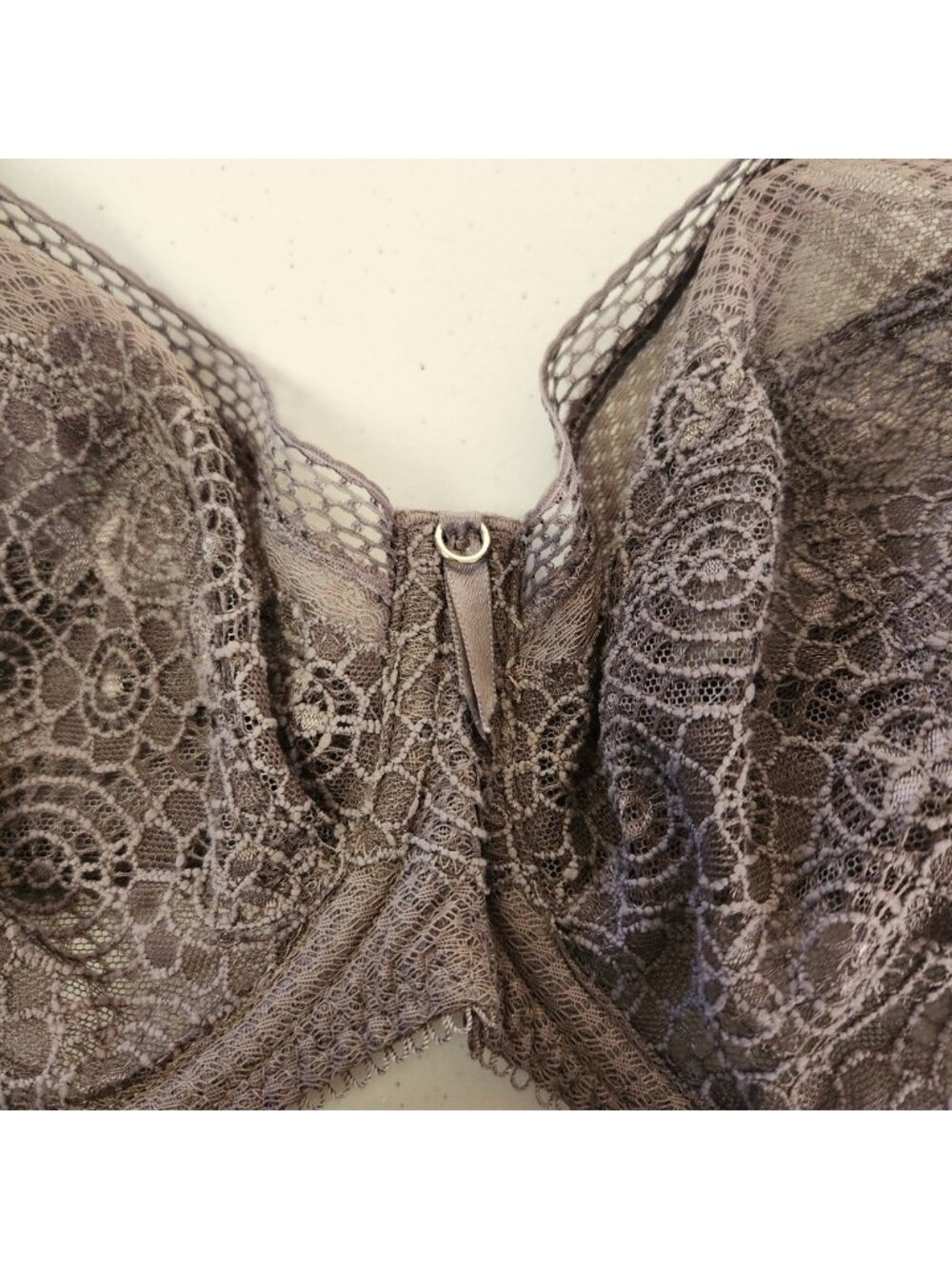 Freya Expression Plunge Lace Cup Bra AA5491 Unpadded Underwire Size 28J Shark - Picture 4 of 8